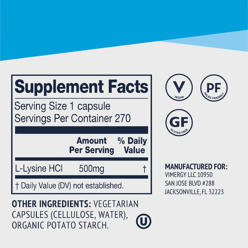 L-Lysine Vegetarian Capsules