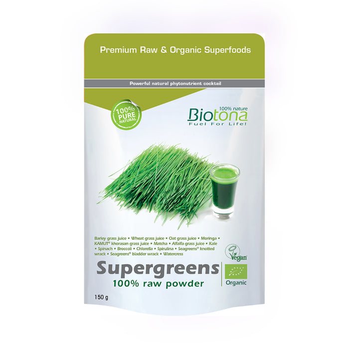 SUPERGREENS 100% raw powder — 150 g